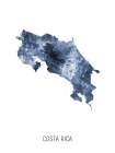 Costa Rica Watercolor Map Art Print