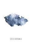 Czech Republic Watercolor Map Art Print