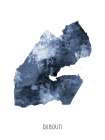 Djibouti Watercolor Map Art Print