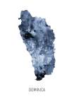 Dominica Watercolor Map Art Print