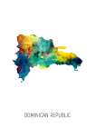 Dominican Republic Watercolor Map Art Print