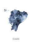 Ecuador Watercolor Map Art Print