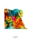 Egypt Watercolor Map Art Print