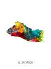 El Salvador Watercolor Map Art Print
