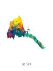 Eritrea Watercolor Map Art Print