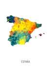EspaApa Watercolor Map Art Print