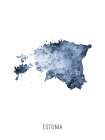 Estonia Watercolor Map Art Print
