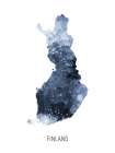Finland Watercolor Map Art Print
