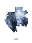 Gabon Watercolor Map Art Print