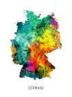 Germany Watercolor Map Art Print