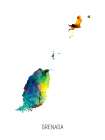 Grenada Watercolor Map Art Print