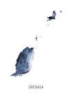 Grenada Watercolor Map Art Print