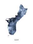 Guam Watercolor Map Art Print