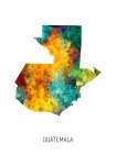 Guatemala Watercolor Map Art Print