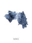 Guinea Watercolor Map Art Print