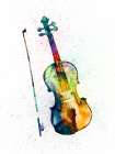 Violin Abstract Watercolor Art Print