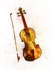 Violin Abstract Watercolor Art Print