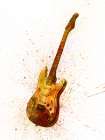 Electric Guitar Abstract Watercolor Art Print