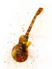 Electric Guitar Abstract Watercolor II Art Print