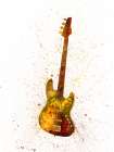 Electric Bass Guitar Abstract Watercolor Art Print