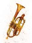 Cornet Abstract Watercolor Art Print