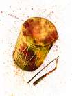 Dhol Drum Abstract Watercolor Art Print