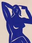 Paper cut figurative in blue Art Print