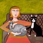 The Jealous Cat Art Print
