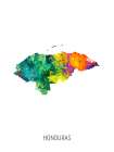 Honduras Watercolor Map Art Print