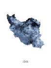 Iran Watercolor Map Art Print