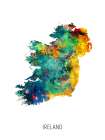 Ireland Watercolor Map Art Print