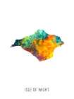Isle of Wight Watercolor Map Art Print
