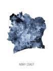 Ivory Coast Watercolor Map Art Print