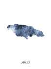 Jamaica Watercolor Map Art Print