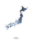 Japan Watercolor Map Art Print