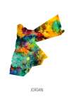 Jordan Watercolor Map Art Print