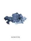 Kazakhstan Watercolor Map Art Print