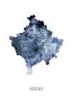 Kosovo Watercolor Map Art Print