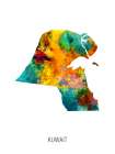 Kuwait Watercolor Map Art Print