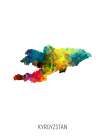 Kyrgyzstan Watercolor Map Art Print
