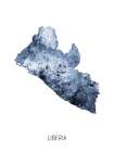 Liberia Watercolor Map Art Print