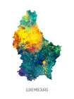 Luxembourg Watercolor Map Art Print