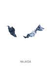 Malaysia Watercolor Map Art Print