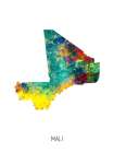 Mali Watercolor Map Art Print