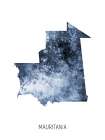 Mauritania Watercolor Map Art Print