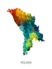 Moldova Watercolor Map Art Print