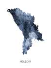 Moldova Watercolor Map Art Print