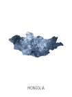 Mongolia Watercolor Map Art Print