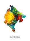 Montenegro Watercolor Map Art Print
