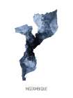 Mozambique Watercolor Map Art Print